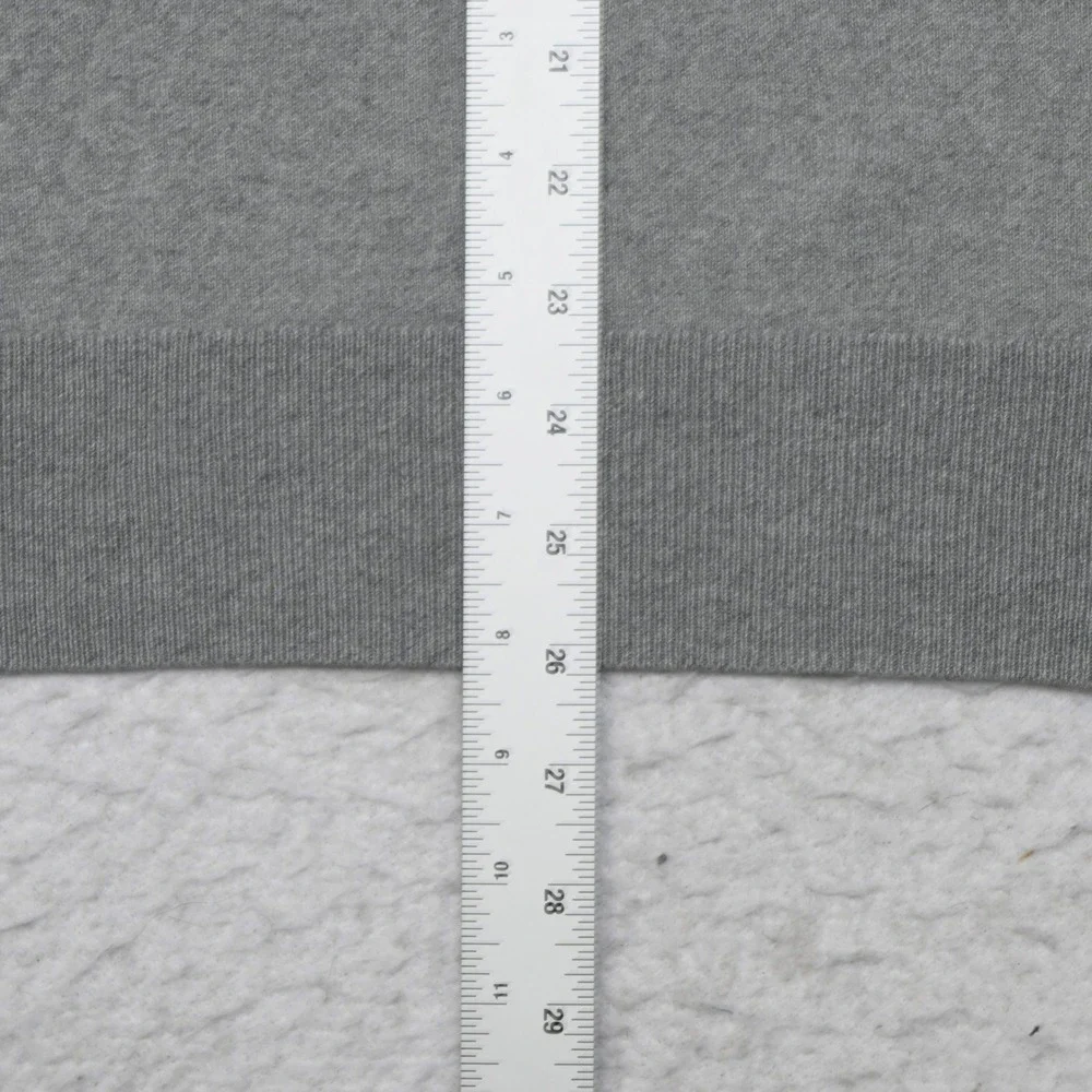 Banana Republic V-Neck Luxury Blend Sweater Mens L Gray Silk Cotton Cashmere